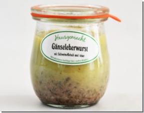 250g Gaenseleberwurst im Glas (1kg=27,50 Euro)