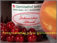 Fruchtaufstrich -Pfirsich/Johannisbeer- (1kg=8,00 Euro)