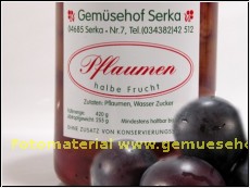 Pflaumen im Glas 400g (1kg=5Euro)